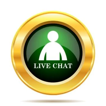 Live chat icon. Internet button on white background.. Stock Illustration