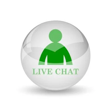 Live chat icon. Internet button on white background.. Stock-Illustration