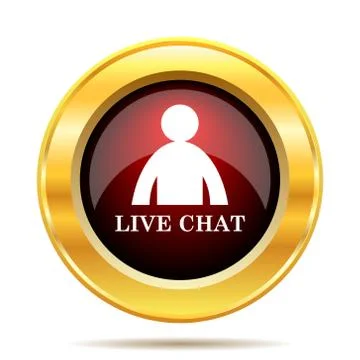 Live chat icon. Internet button on white background.. Stock Illustration