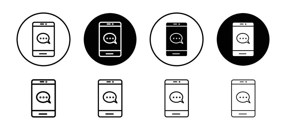 Live chat icon vector set collection for web Stock Illustration