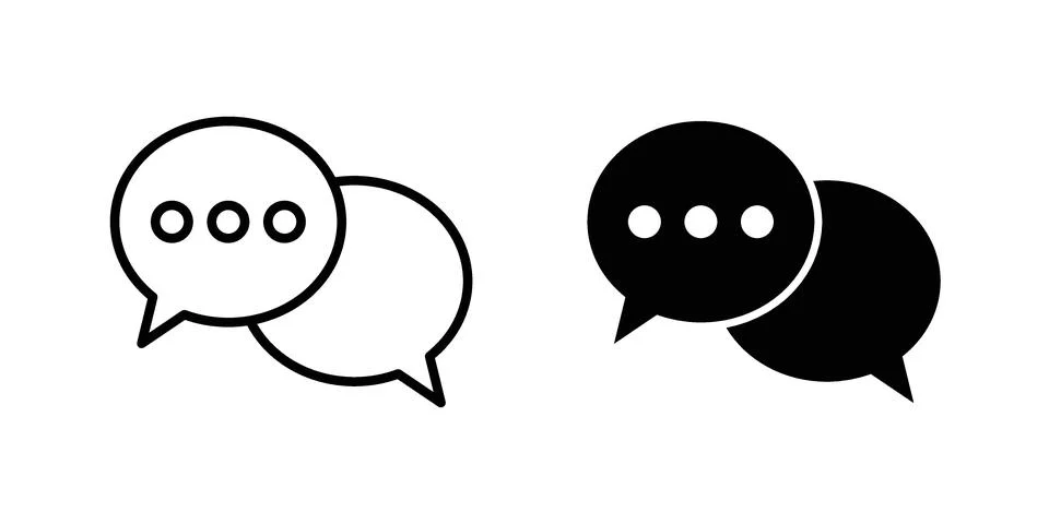 Live chat icon for web projects Illustrazione stock