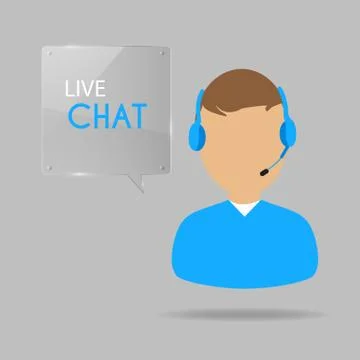 Live Chat Illustration Stock Illustration