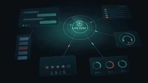 Live Chat Interface Animation Customer Support Dashboard Interactive Service Stock Footage 344778391