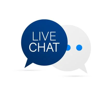Live chat speech bubbles concept. Vector stock illustration. イラスト素材