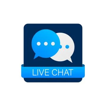 Live chat speech bubbles concept. Vector stock illustration. 스톡 일러스트