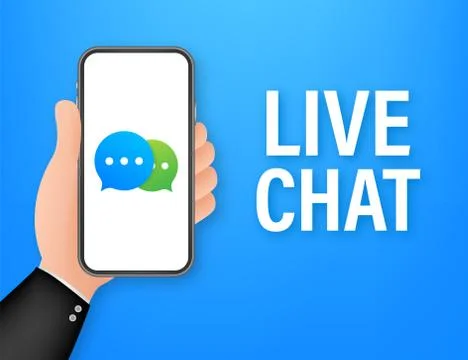 Live chat speech bubbles concept. Vector stock illustration. 스톡 일러스트