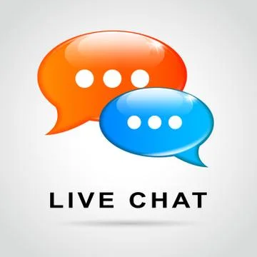 Live chat speech bubbles Stock Illustration