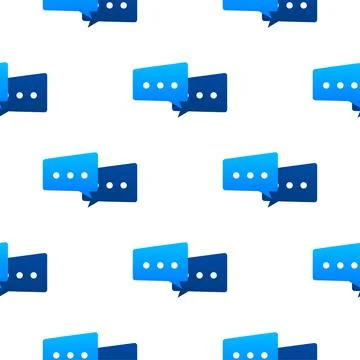 Live chat speech bubbles pattern. Blue chat bubbles pattern. Vector stock イラスト素材
