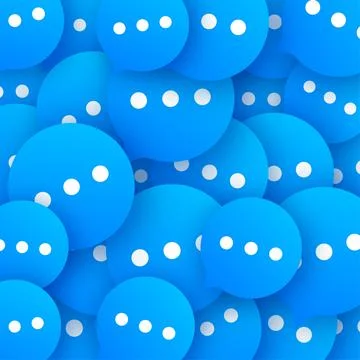 Live chat speech bubbles sticker style. Blue chat bubbles pattern. Vector stock 스톡 일러스트