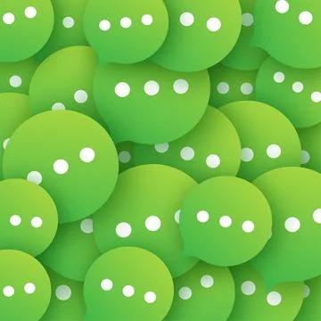 Live chat speech bubbles sticker style. Green chat bubbles pattern. Vector stock イラスト素材