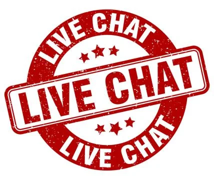 Live chat stamp. live chat label. round grunge sign Stock Illustration