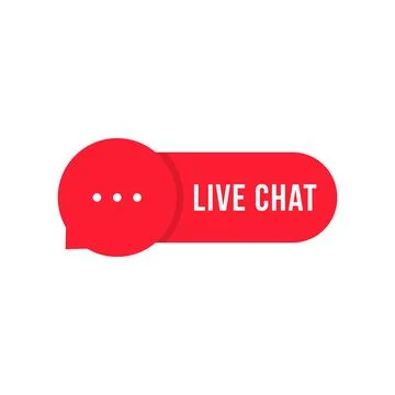 Live chat support like red bubble Stock Illustration