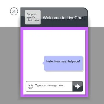 The live chat window Stock Illustration
