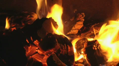 Live coals loop 2 Stock Footage 374822