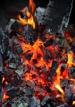 Live coals Stock Photos