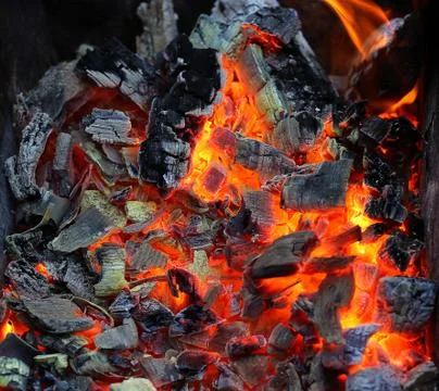 Live coals Foto stock