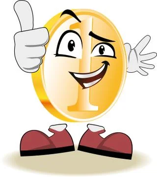 Live coin with poster Stock Illustration