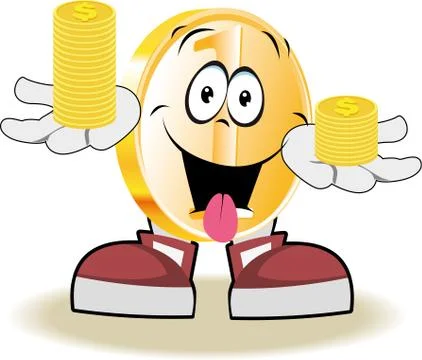 Live coin with poster Stock Illustration