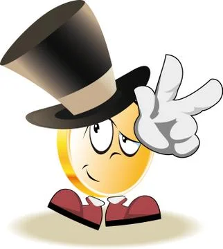 Live coin with poster Stock Illustration