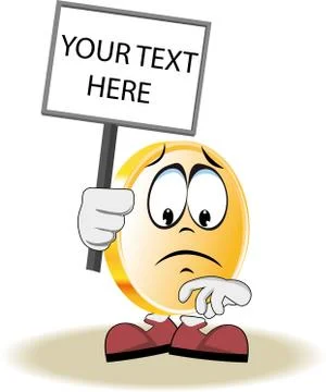 Live coin with poster Stock Illustration