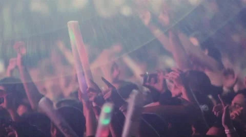 Live concert crowd Stock Footage 45515289