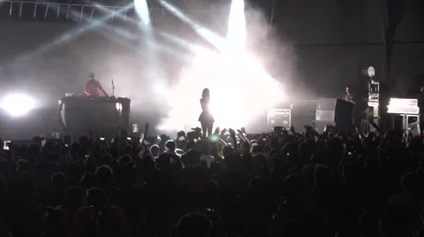 Live concert from the crowd 스톡 동영상 53259646