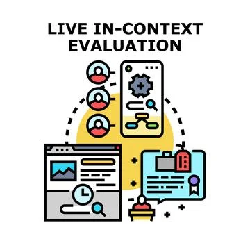 Live in context evaluation process for user experience Illustration