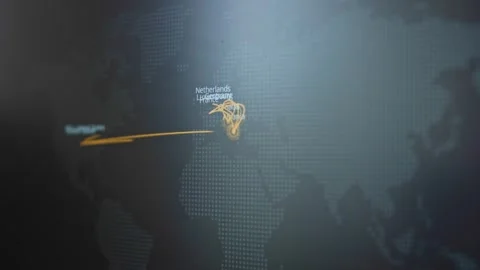 Live Cyber Attack Global Map Stock Footage 277876597