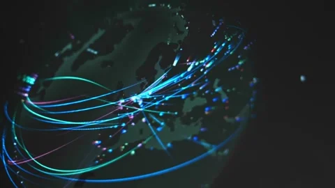Live Cyber Attack Map Global Stock Footage 277877110