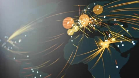 Live Cyber Attack Threat Map Video stock 277877575