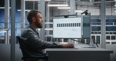 Live Data Center Performance Dashboard Showing Server Infrastructure Status Stock Footage 344960400