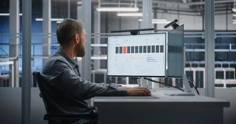 Live Data Center Performance Dashboard Showing Server Infrastructure Status Фото