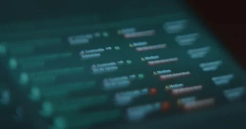 Live data on cyber attacks types and source countries Stock Footage 322617739