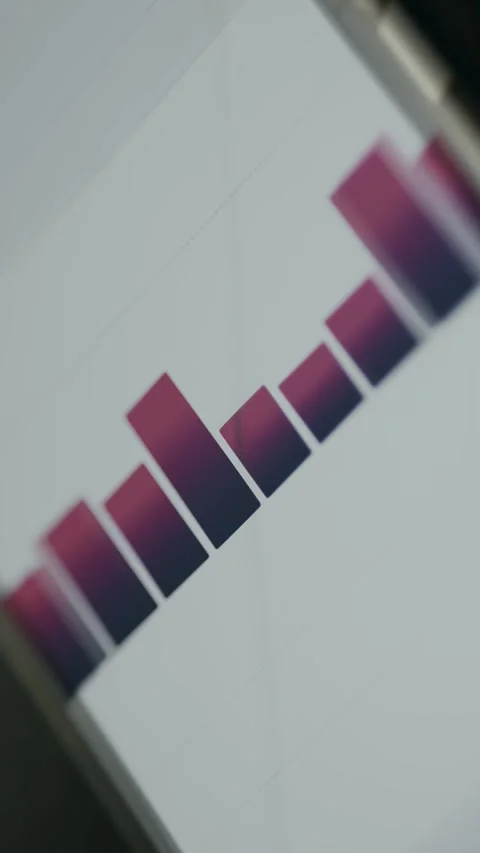 Live data transfer bar chart displaying throughput levels in real time Stock Footage 335485638