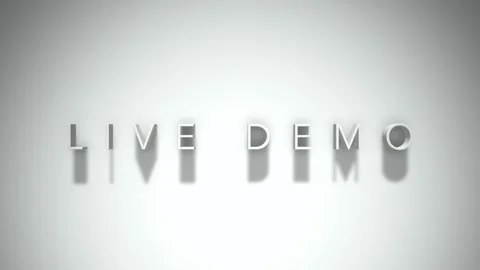 Live demo 3D title animation with shadows on a white background Stock Footage 297518018