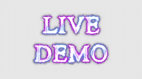 Live demo neon effects, text animation on transparent background Stock Footage 301288249
