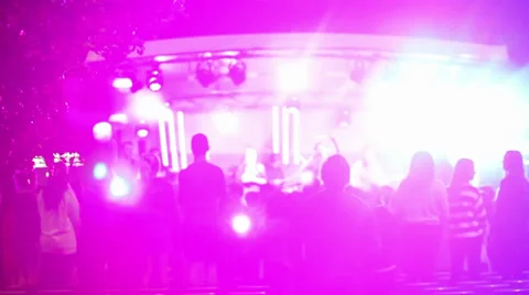 Live event moving lights over crowd Stock Footage 27779857