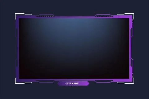 Live gaming overlay design with abstract shapes. Broadcast screen panel and.. Illustrazione stock