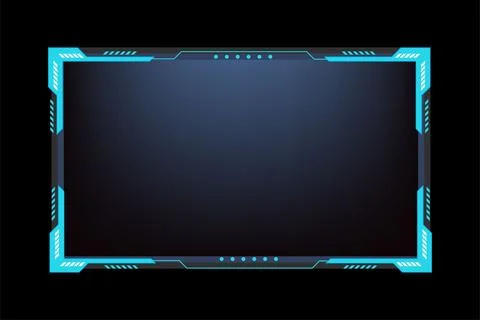 Live gaming overlay vector with a dark background. Online gaming overlay de.. Stock Illustration
