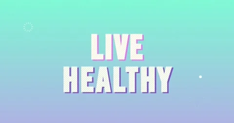 Live Healthy Logotype. Smooth Text Animation. Stock Footage 136078265