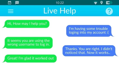 Live Help Text Message Speech Bubbles Smartphone Animation Vidéo 107159772