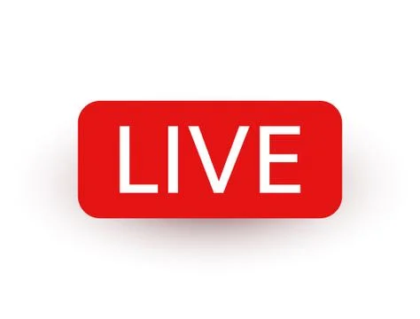 Live icon. Live stream, video, news symbol on white background. Social media  Stock Illustration