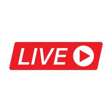 Live icon vector streaming, broadcasting, online stream concept for graphic d Stock Illustration