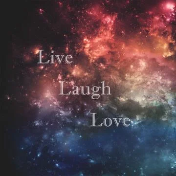 Live laugh love Stock Illustration