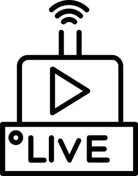 Live Line Icon Design Stock Illustration