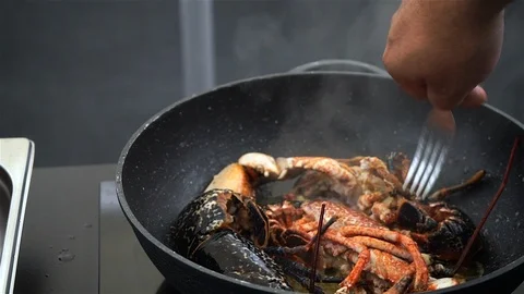 Live Lobster Being Cooked. Stock Footage 102845417