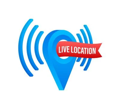 Live location. Pin location. Tracking position. Vector stock illustration. Stock Illustration