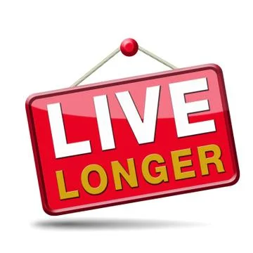 Live longer red label Stock Illustration