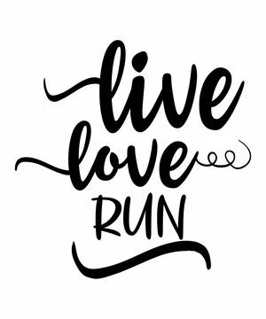 Live love run Stock Illustration