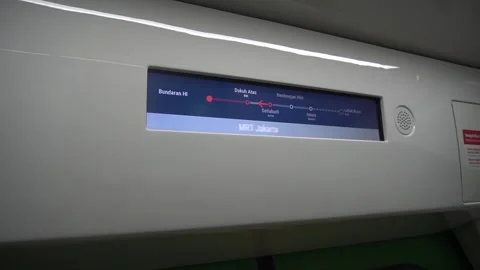 Live maps in Jakarta MRT Train Video stock 154669444